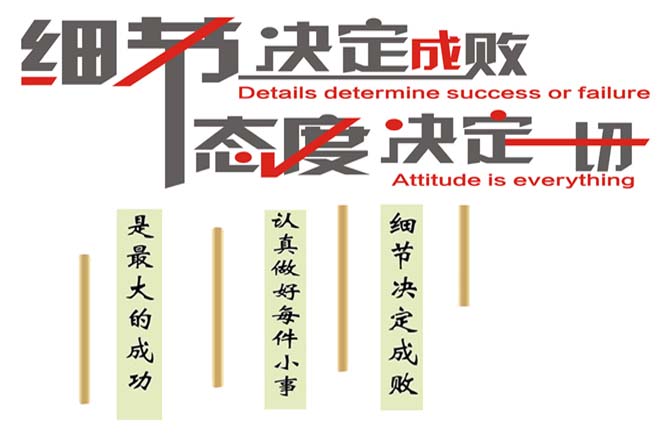 態(tài)度決定一切，細(xì)節(jié)決定成敗